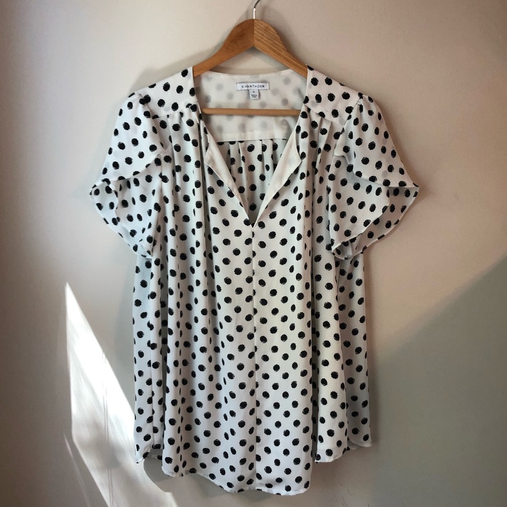 41 | Hawthorn Black and White Polka Dot Top